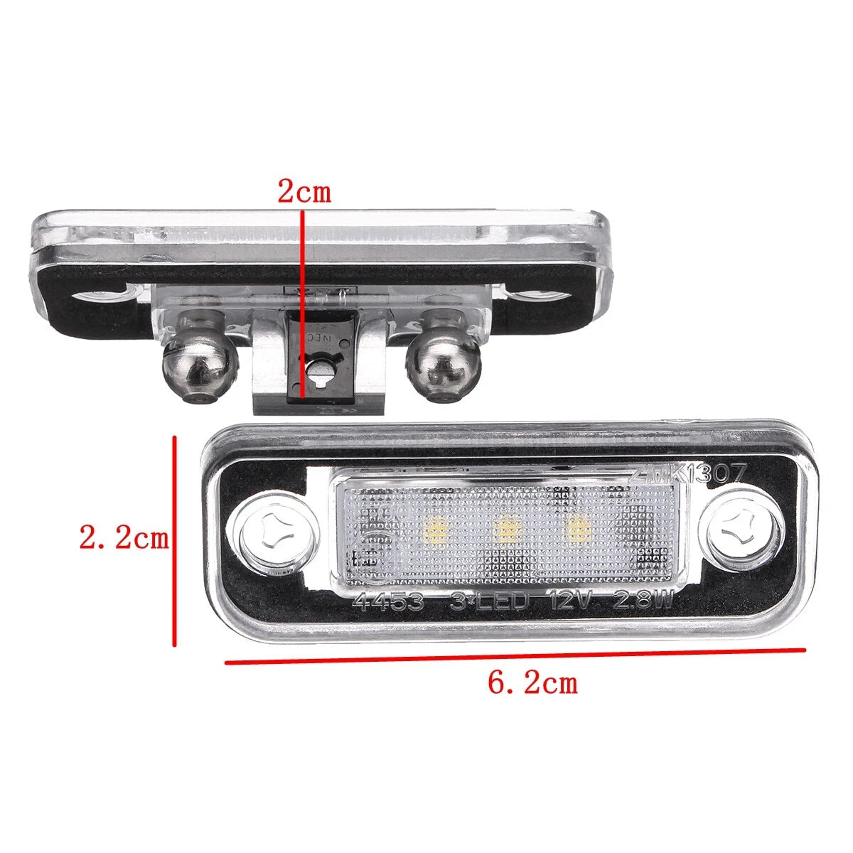 2X LED License Plate Lights for Benz CLS (2004–2010) E-Class (2002–2008)