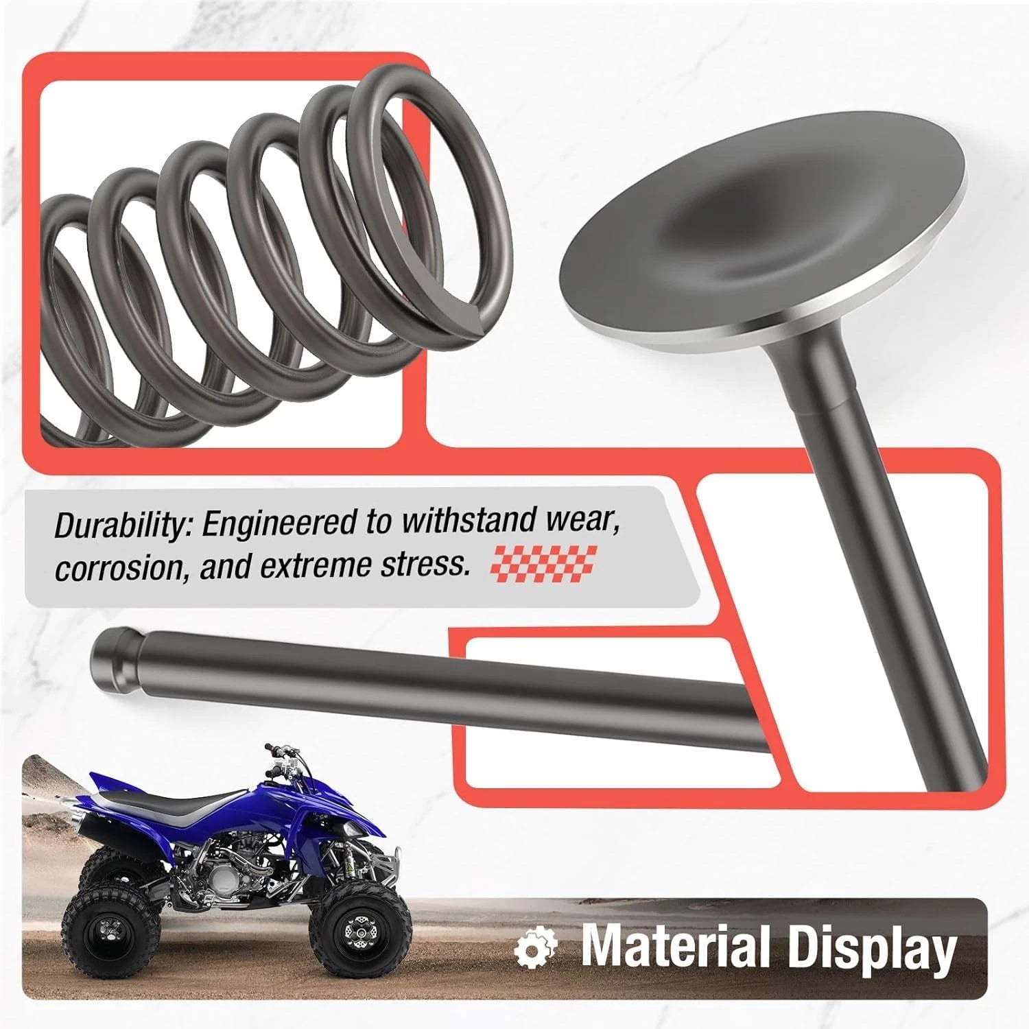 Intake Exhaust Valve & Seal Spring for Yamaha YFZ450 (2004–2009)
