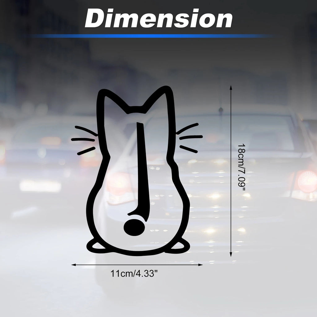 Reflective Bumper Decal for - Cute Kitten Design