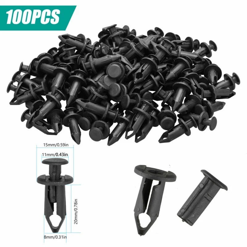 100pcs Replacement Fender Clips for ATV (90653-HC4-900)