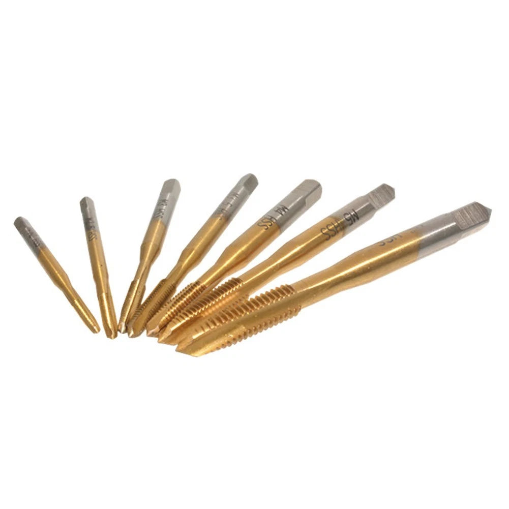 7pc Thread Taps Hand Tool Set for Furniture Assembly