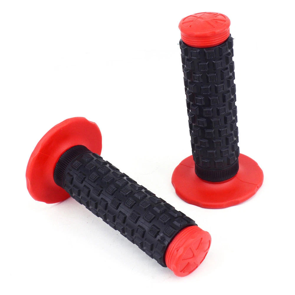 Red 7/8" Motorcycle Hand Grips for Atomik Pitpro (50–250 cc)