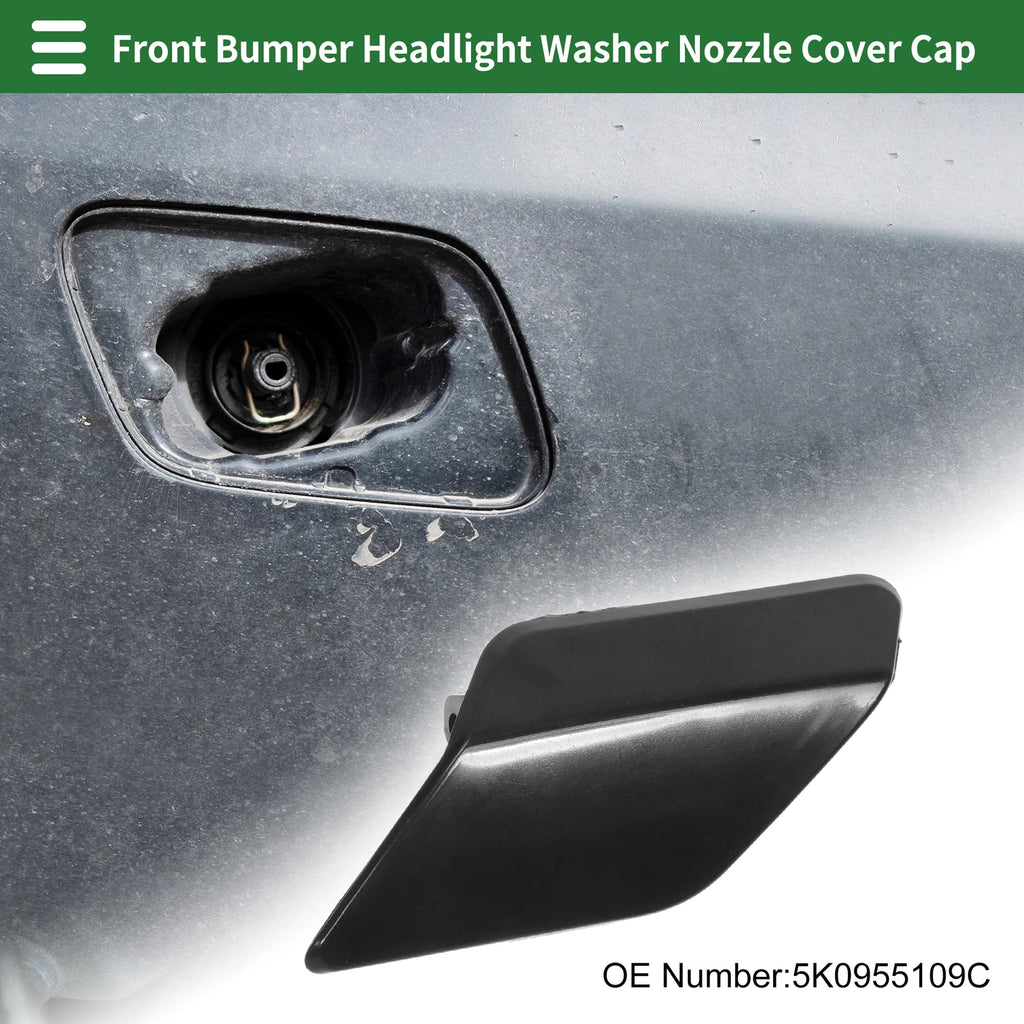 Front Left Washer Nozzle Cover Cap for VW Golf VI (2008–2012) 1 Pcs