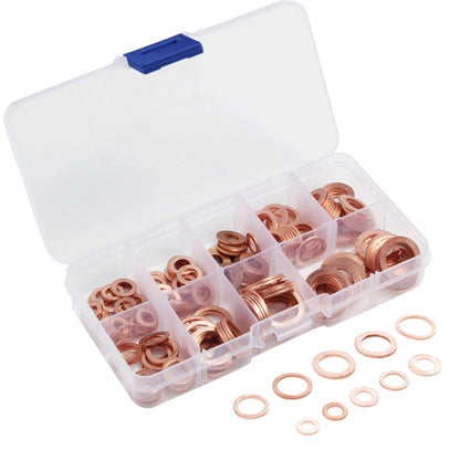 Set of 200 Copper Washer Seals for Drain Bolts