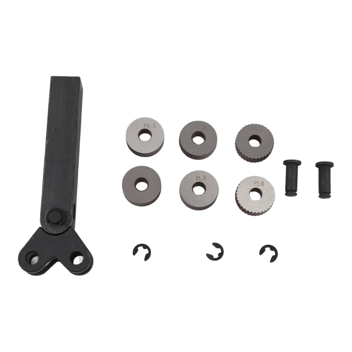 6PCS Knurling Wheels Set with Lathe Tool Holder for Machinist Use