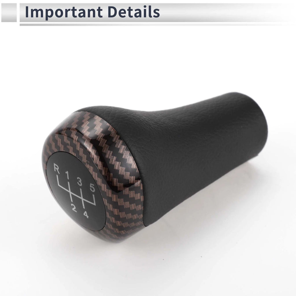 5 Speed Shift Knob for BMW X3 (2004–2020) Plastic Brown Black