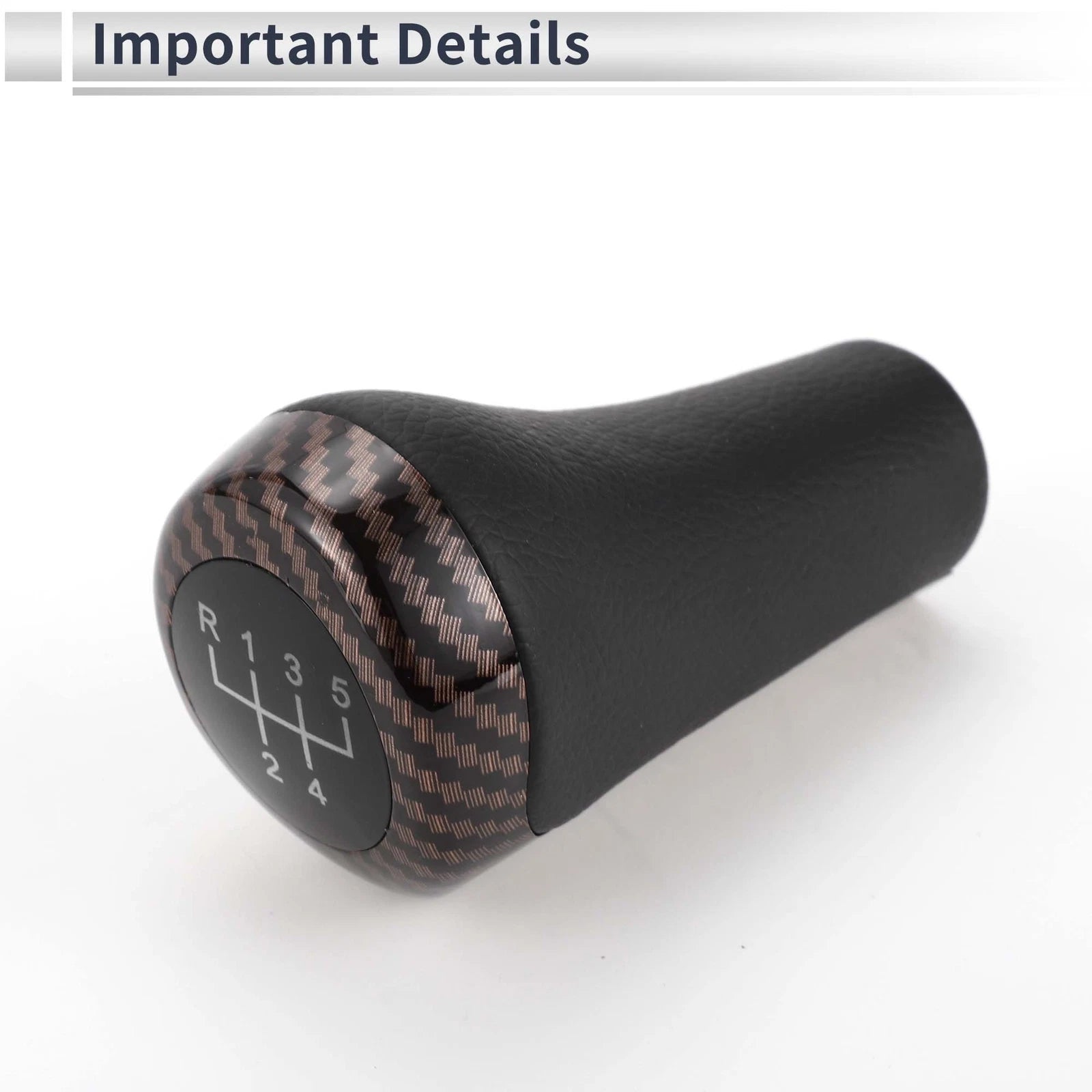 5 Speed Shift Knob for BMW X3 (2004–2020) Plastic Brown Black