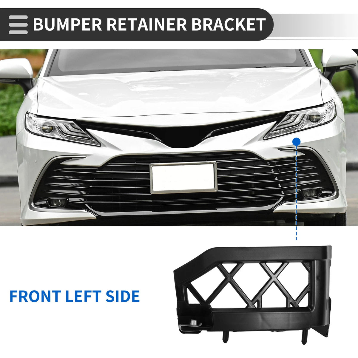 1pc Left Front Bumper Retainer Bracket No. 62223EA500 for Nissan Frontier (2005–2021)