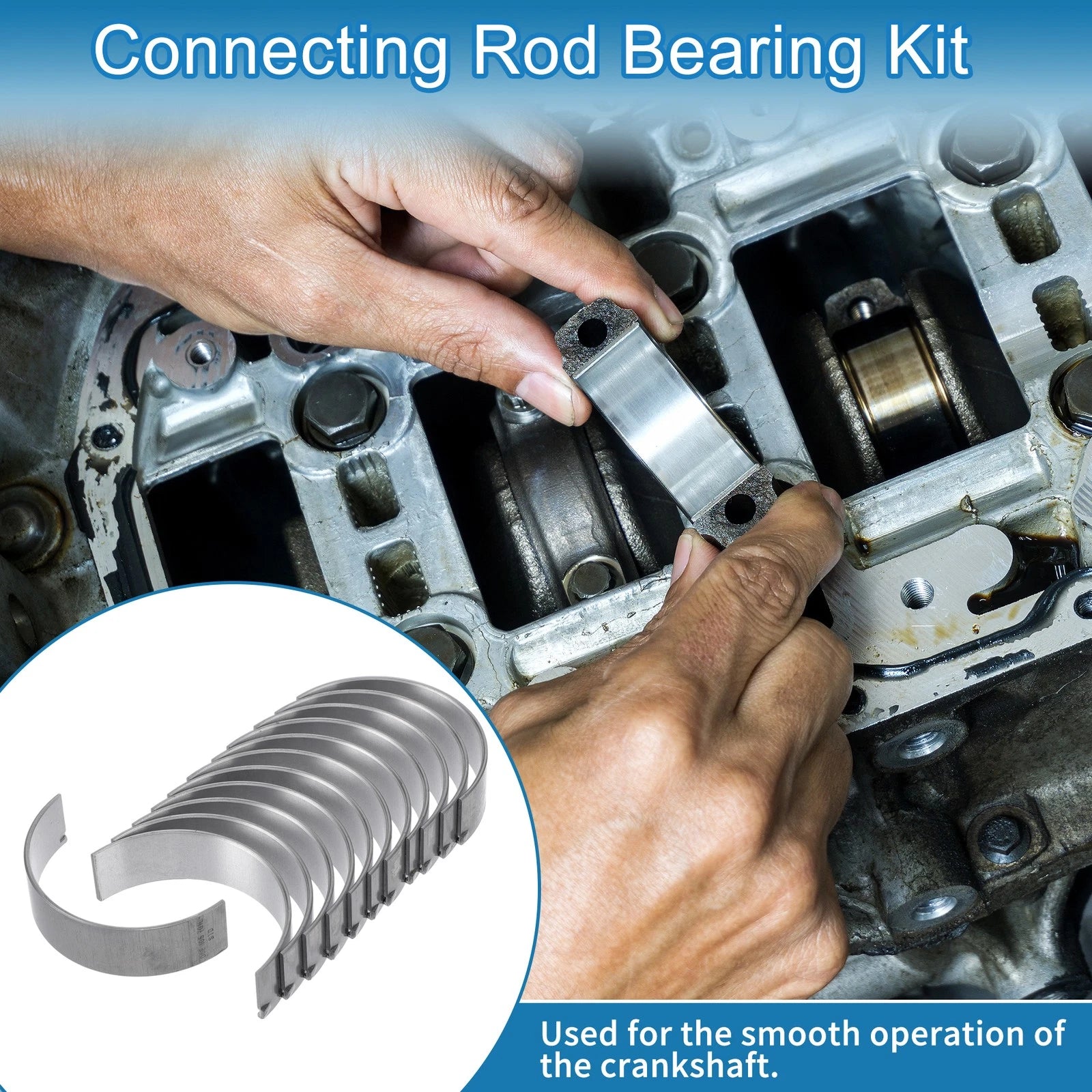 Connecting Rod Bearing Set Replacement for Audi A6 (2012–2018) Metal Kit