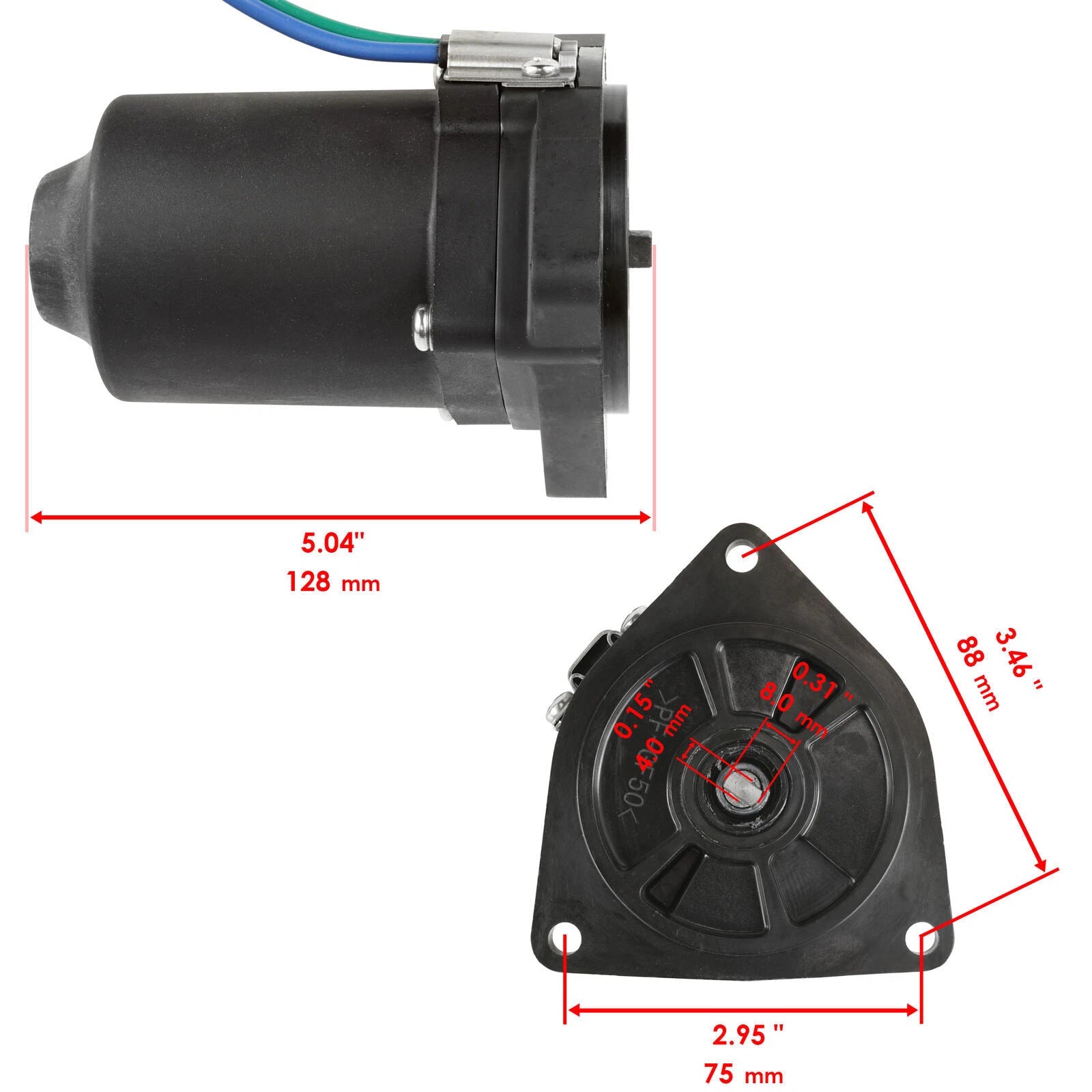 Power Tilt Trim Motor for Yamaha (6KW-43880-01-00, 63P-43880-10-00, 63P-43880-11-00)