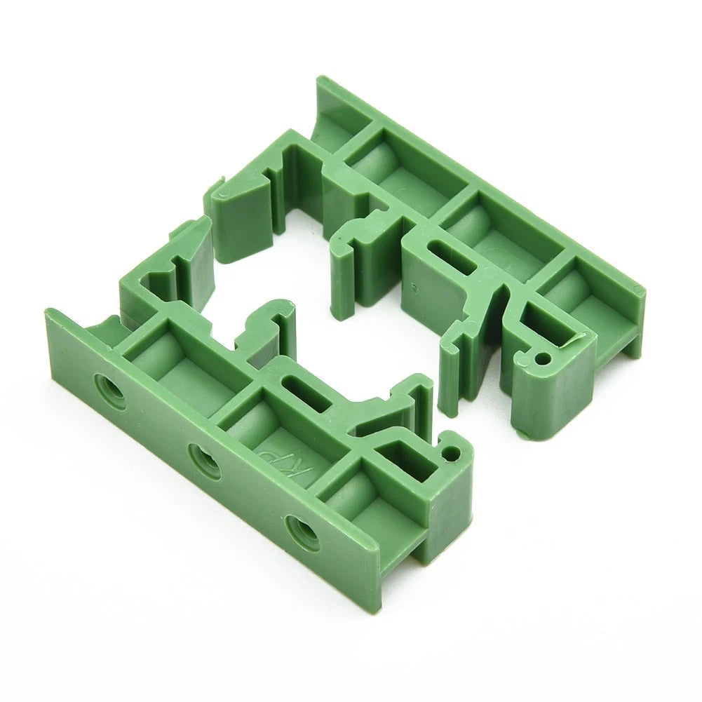 10pcs Green PCB Brackets for DIN 35 Mounting Rails (DRG-01)