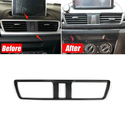 Carbon Fiber Style Vent Trim Cover for Mazda 3 Axela (2014–2018)