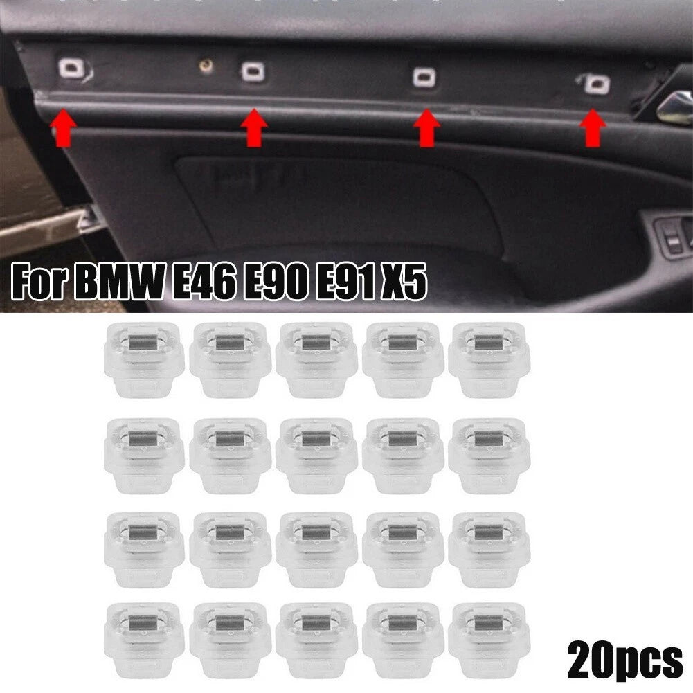 20PCS Interior Trim Moulding Clip Retainer for BMW E46 E90 E91 (2000–2012)