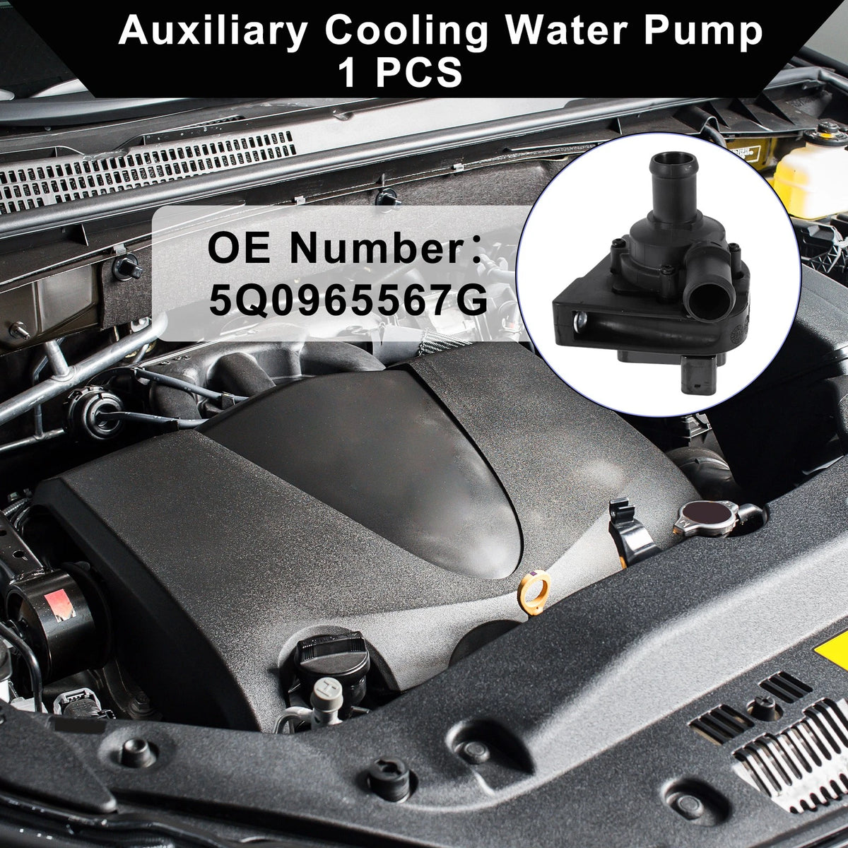 Auxiliary Cooling Water Pump for Audi A3 (2013–2025) No. 5Q0965567G 1 Pc