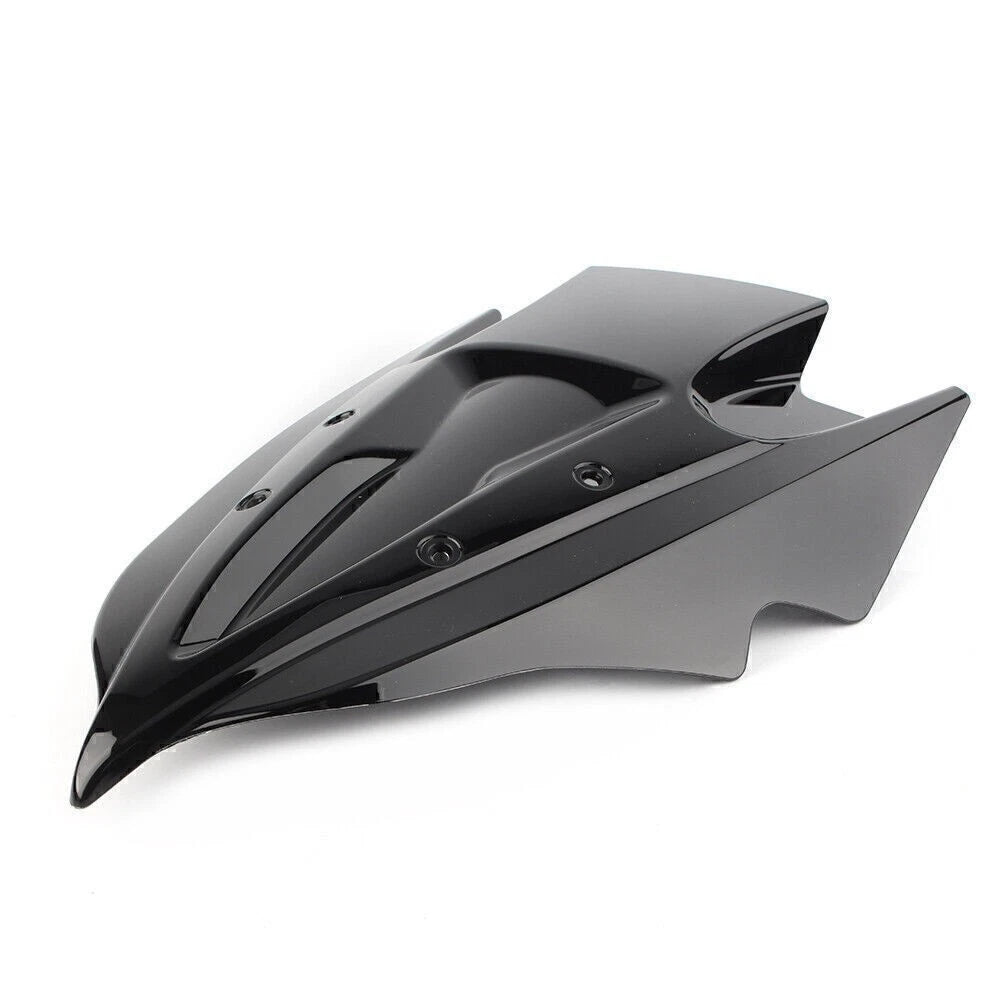 Double Bubble Front Windshield for Kawasaki Z250 Z300 (2013–2017) Black
