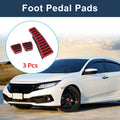 3 Pcs Manual Accelerator Pedal Covers for Honda Civic (2006–2009) Red