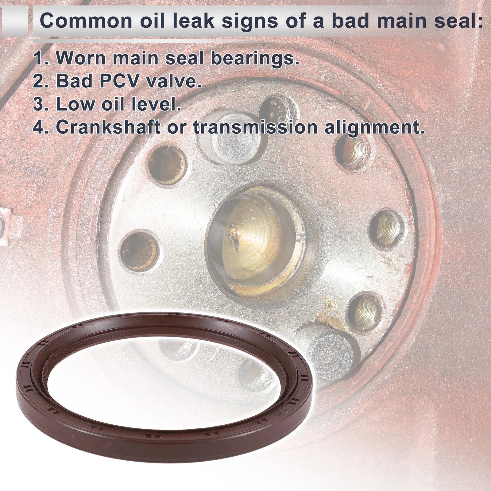 Rear Crankshaft Oil Seal Replacement for Mazda 323 (2001–2004) NBR Rubber