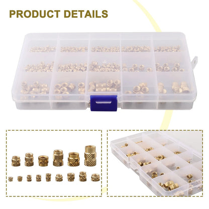 300 Pcs Threaded Inserts Brass Nuts for (2000–2023)