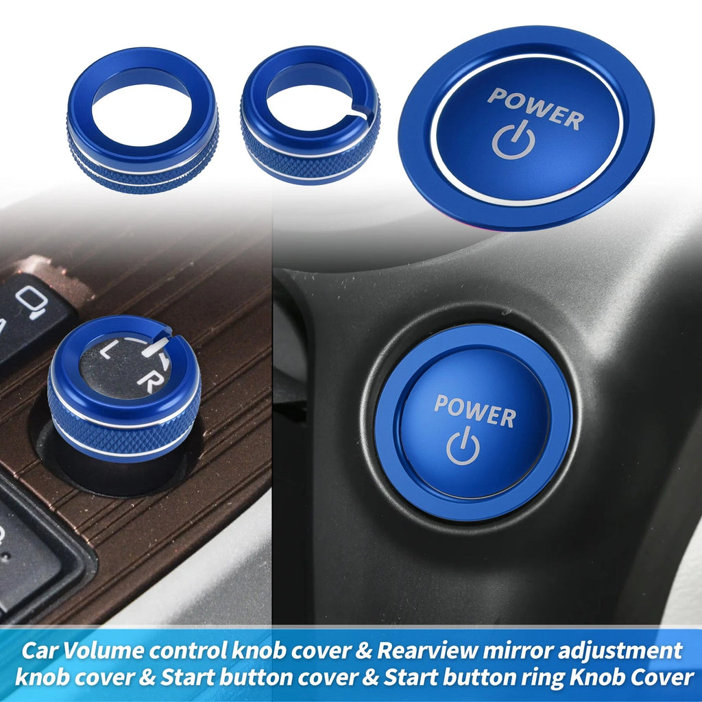 Volume Knob Cover Trim Ring for - Blue