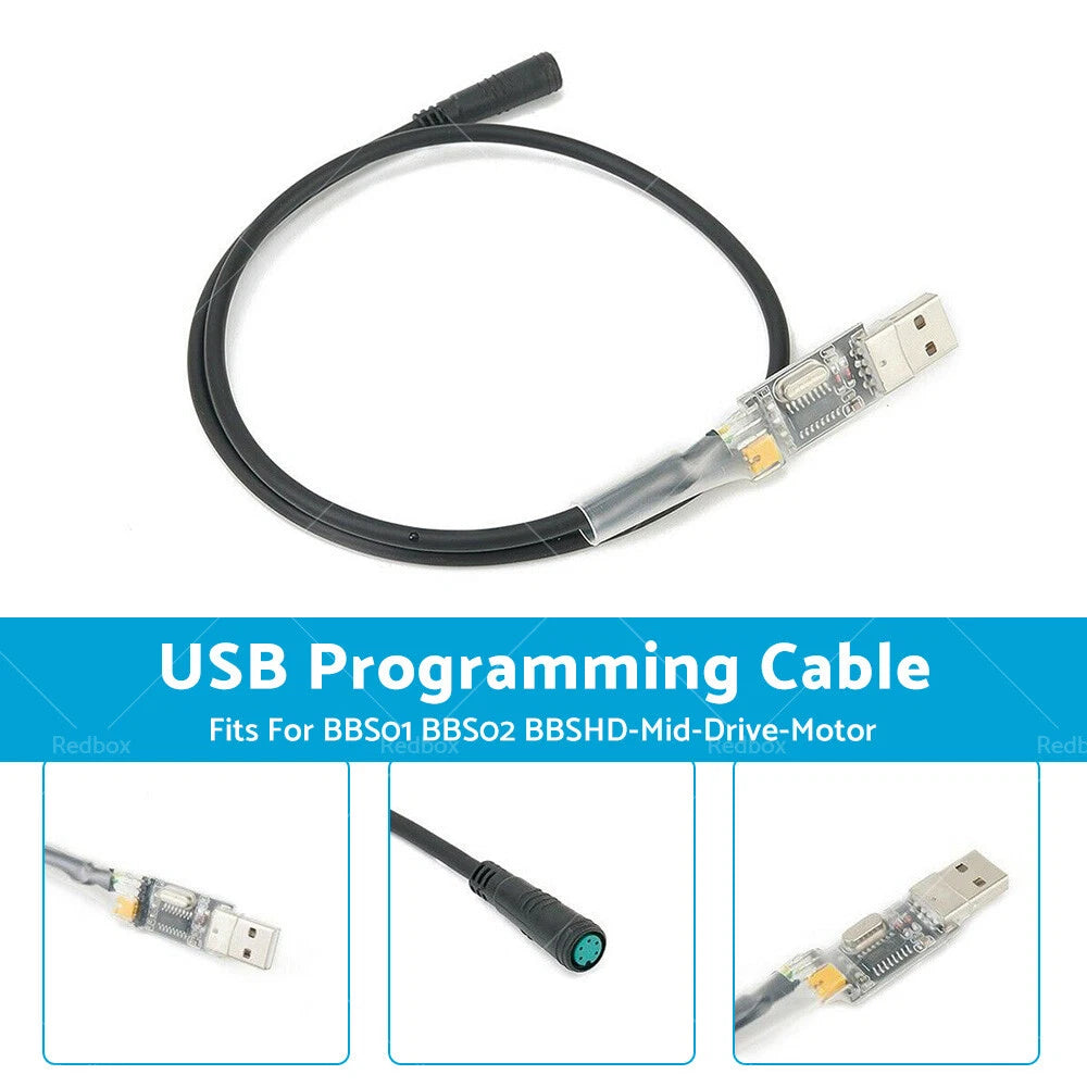 Bafang 5Pin USB Programming Cable for BBS01 BBS02 BBSHD (2015–2023)
