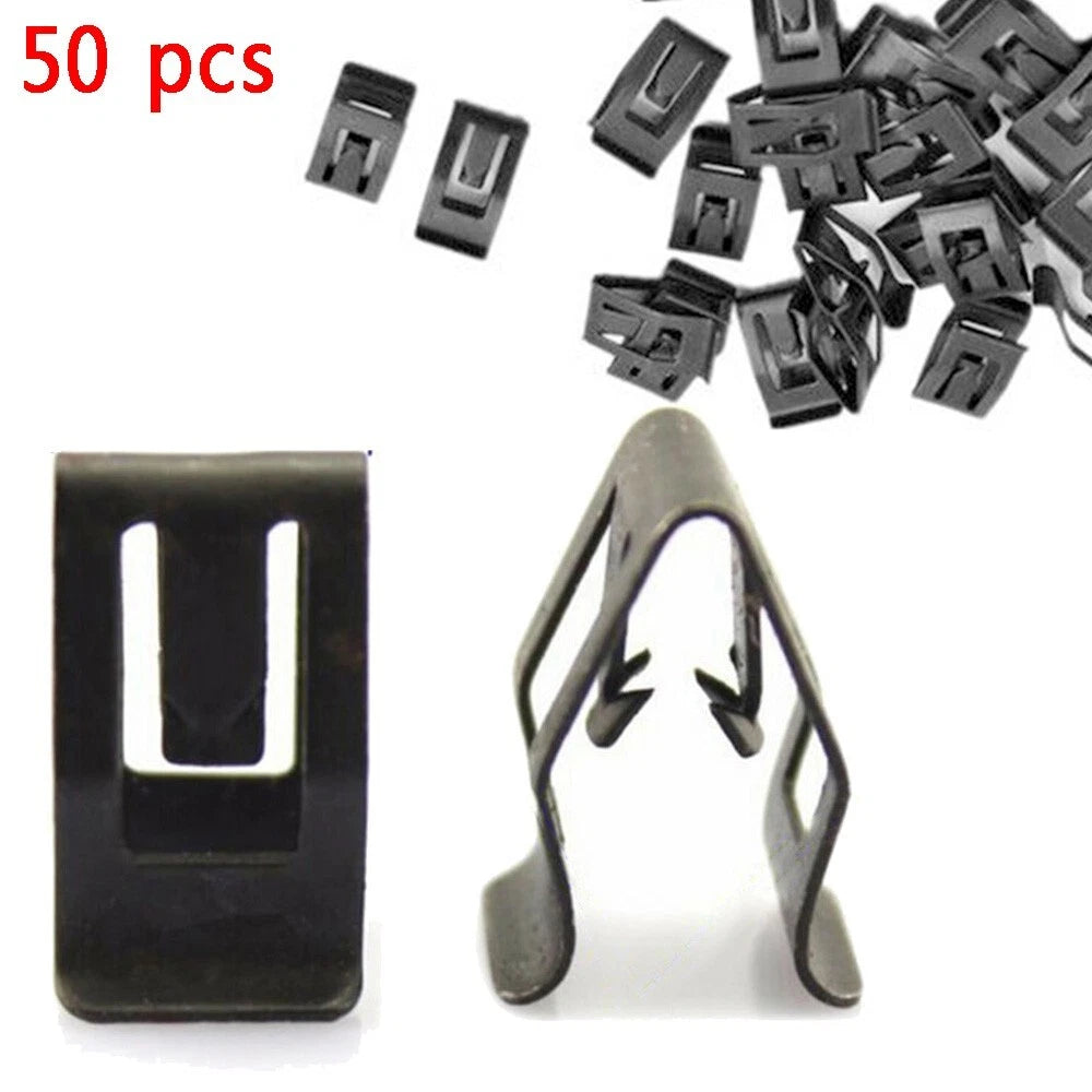 50X Metal Fasteners for Car Console Dashboard Panel