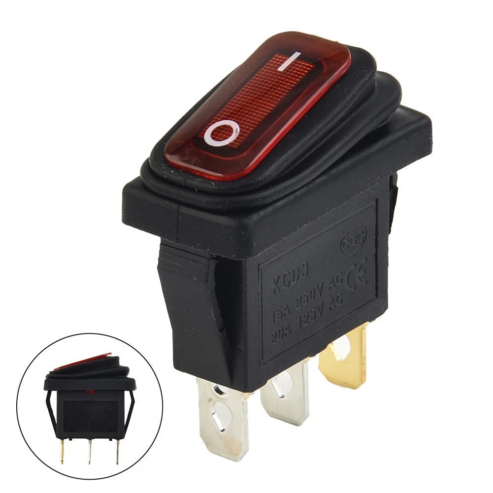 KCD3 ON/OFF Switch with LED 15A 250V/20A 125V AC