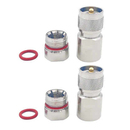 2Pcs UHF Connector for 1/2" Corrugated Coaxial Cable Installation