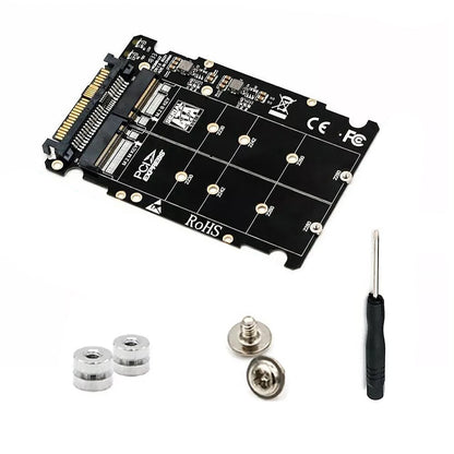 M.2 NVME SSD Key M + NGFF SATA SSD Key B to U.2 SFF-8639 Adapter