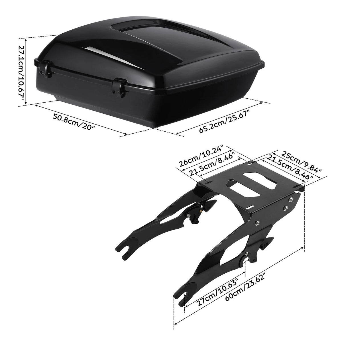 Chopped Trunk Mount Rack for Harley Roadmaster, Chieftain (2014–2025)