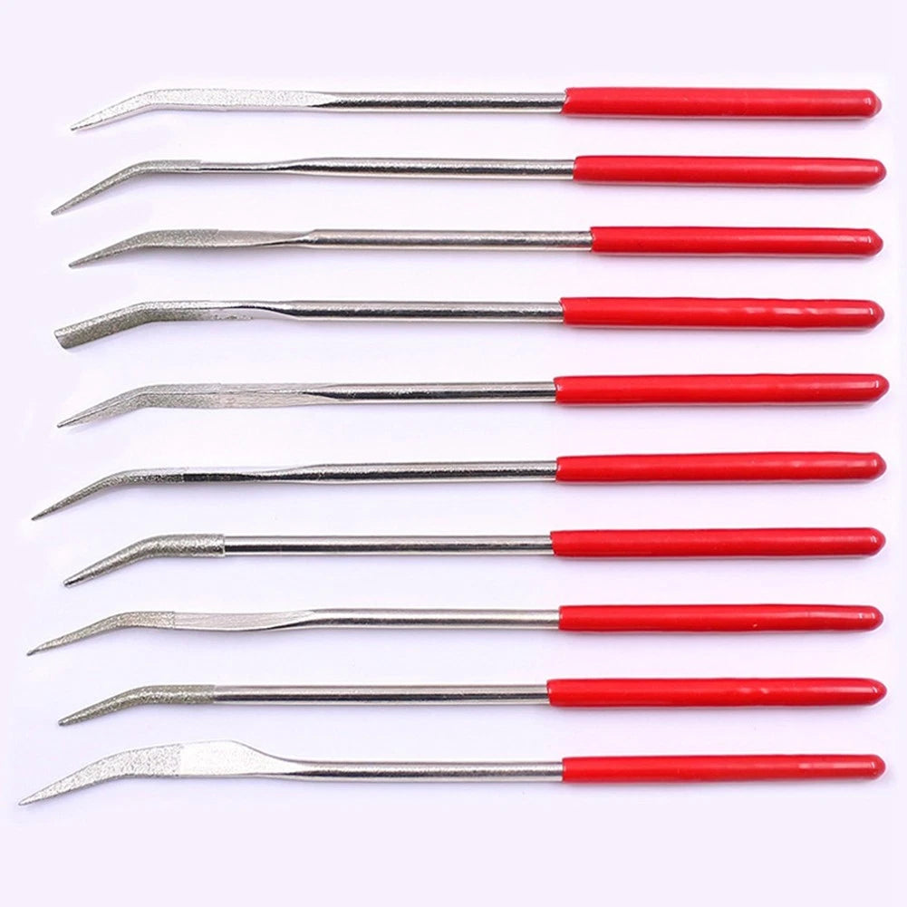 Set of 10 Diamond Files for Precision Shaping and Finishing