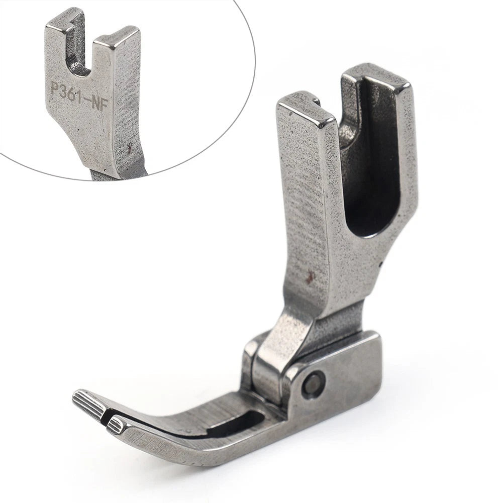 Hinged Zipper Right Foot for Industrial Needle Feed Sewing Machine