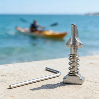 Longboard Fin Screw Set for Surfboards - Stainless Steel Quick Release