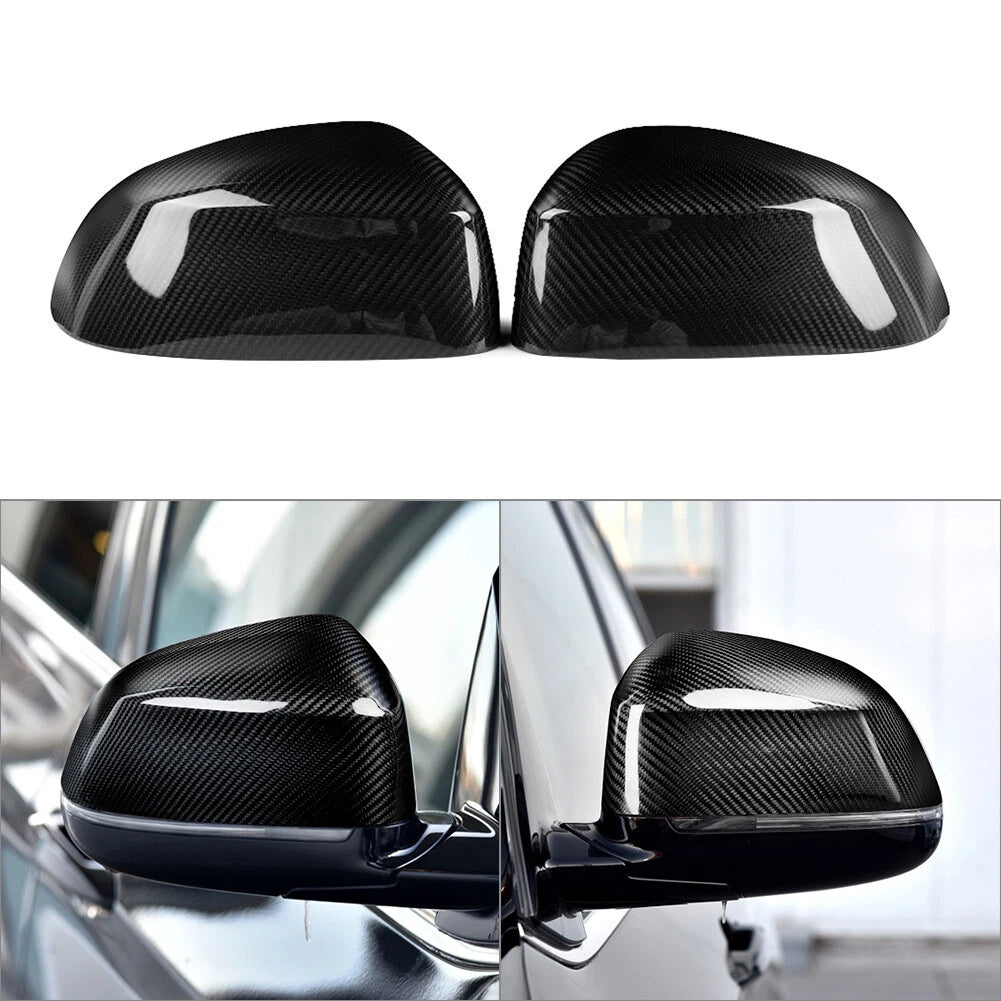 Pair Carbon Fiber Mirror Covers for BMW X3 (2014–2017) X4 (2014–2017) X5 (2014–2017)
