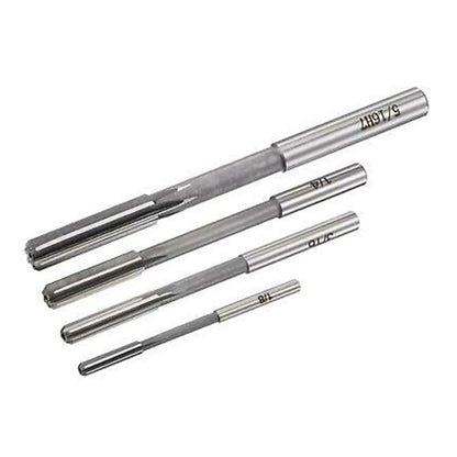 4 Pieces Machine Reamer Set H7 HSS 1/8 3/16 1/4 5/16 Inch