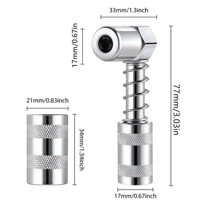 90 Degree Grease Nozzle Adapter for 3000-4500PSI Grease Fitting Tool