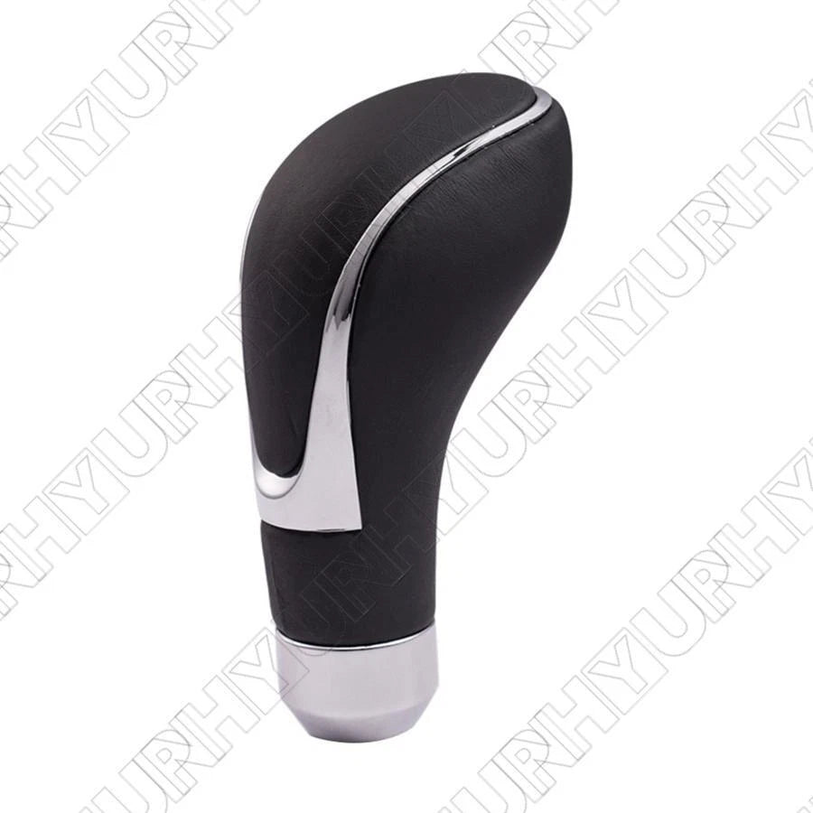 Universal Black Leather Gear Shift Knob Shifter for Manual Automatic Vehicles