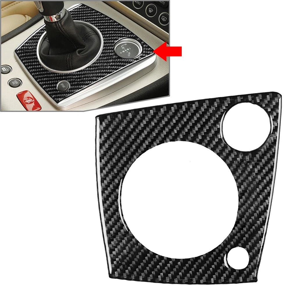 Black Carbon Fiber Gear Shift Panel Cover Trim For Alfa Romeo 159 Brera Spider