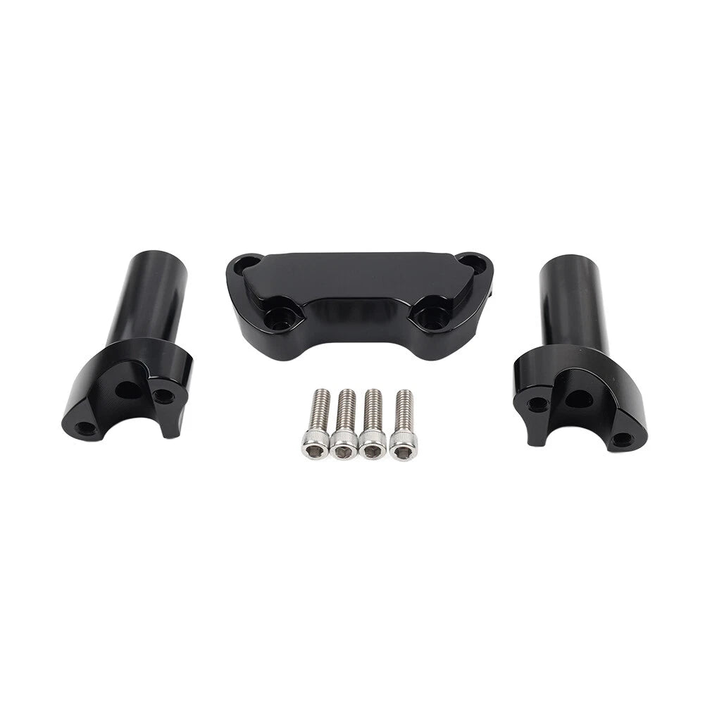 3.5" Straight Handlebar Riser & Top Clamp for Harley Dyna Tour Road Glide