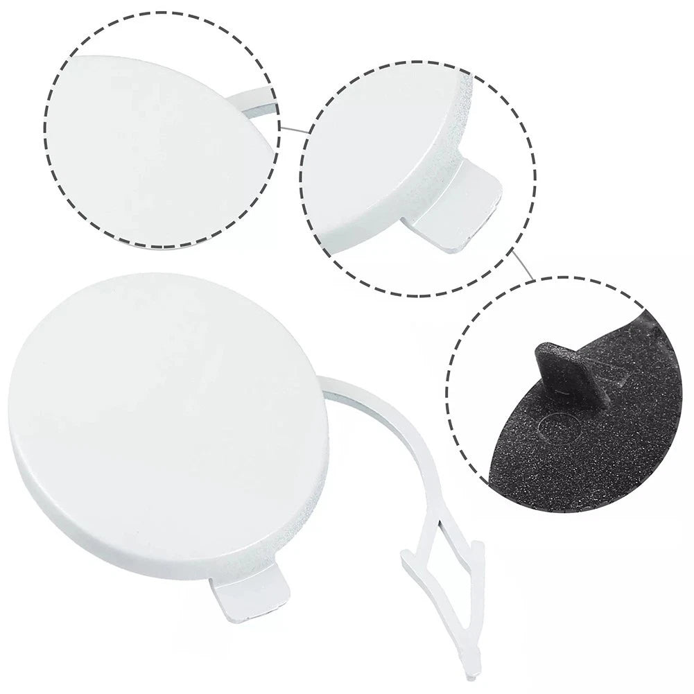 Tow Hook Eye Cover Cap for Volkswagen Golf 7 VII (2014–2017) - White
