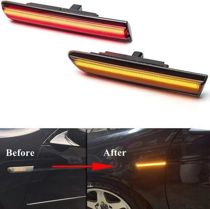 4X Smoked LED Side Marker Light for Acura TL (2004–2008) Amber + Red