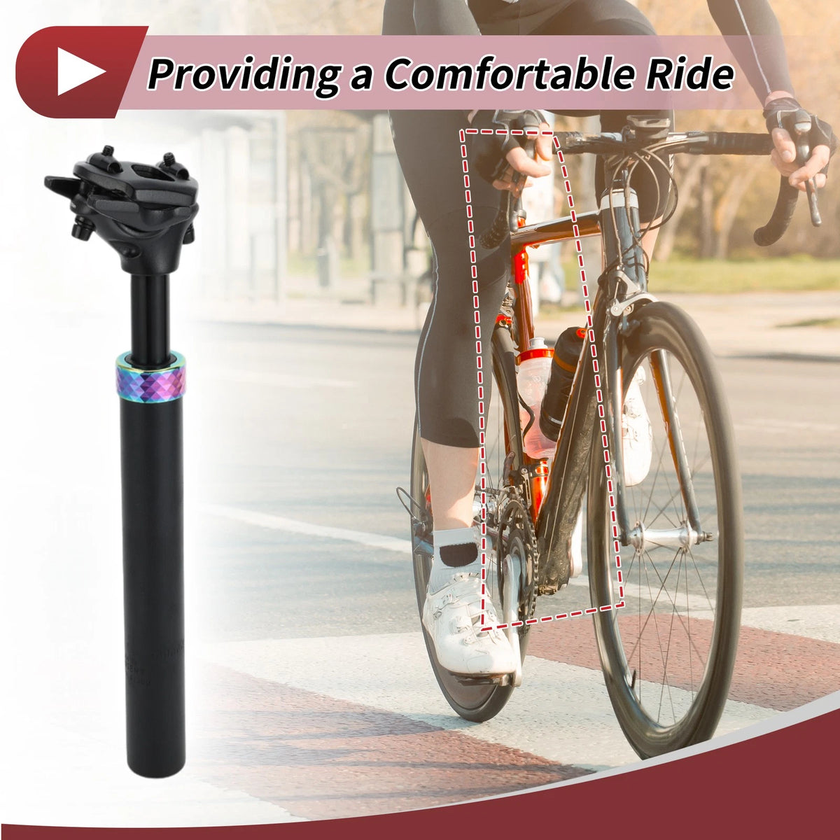 Suspension Shock Absorber Rear Replacement for Bike Seat Post (31.6x300mm) (2000–2000)