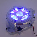 Chrome Left Engine Stator Cover with Blue LED for Honda CBR 600RR (2003–2006)
