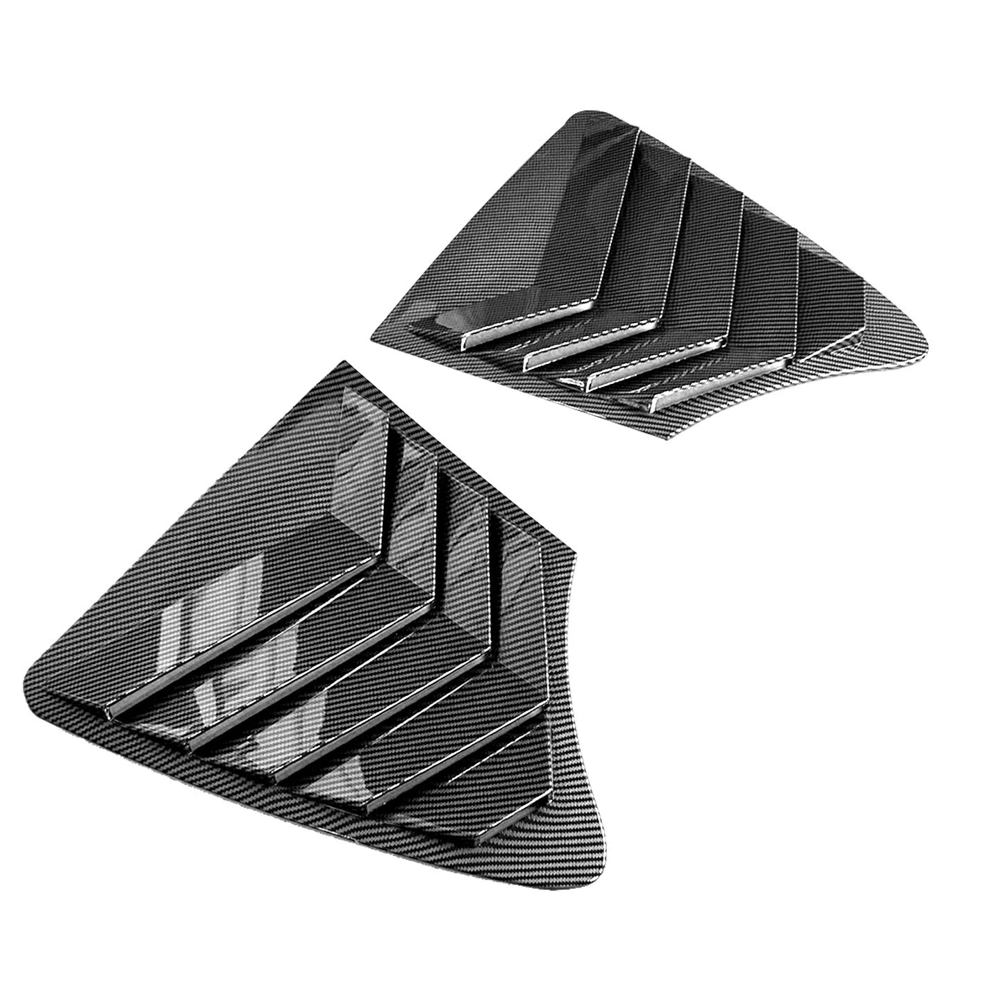 2X Carbon Fiber Look Side Window Louver Shutter Cover for Infiniti Q50 (2014–2023)