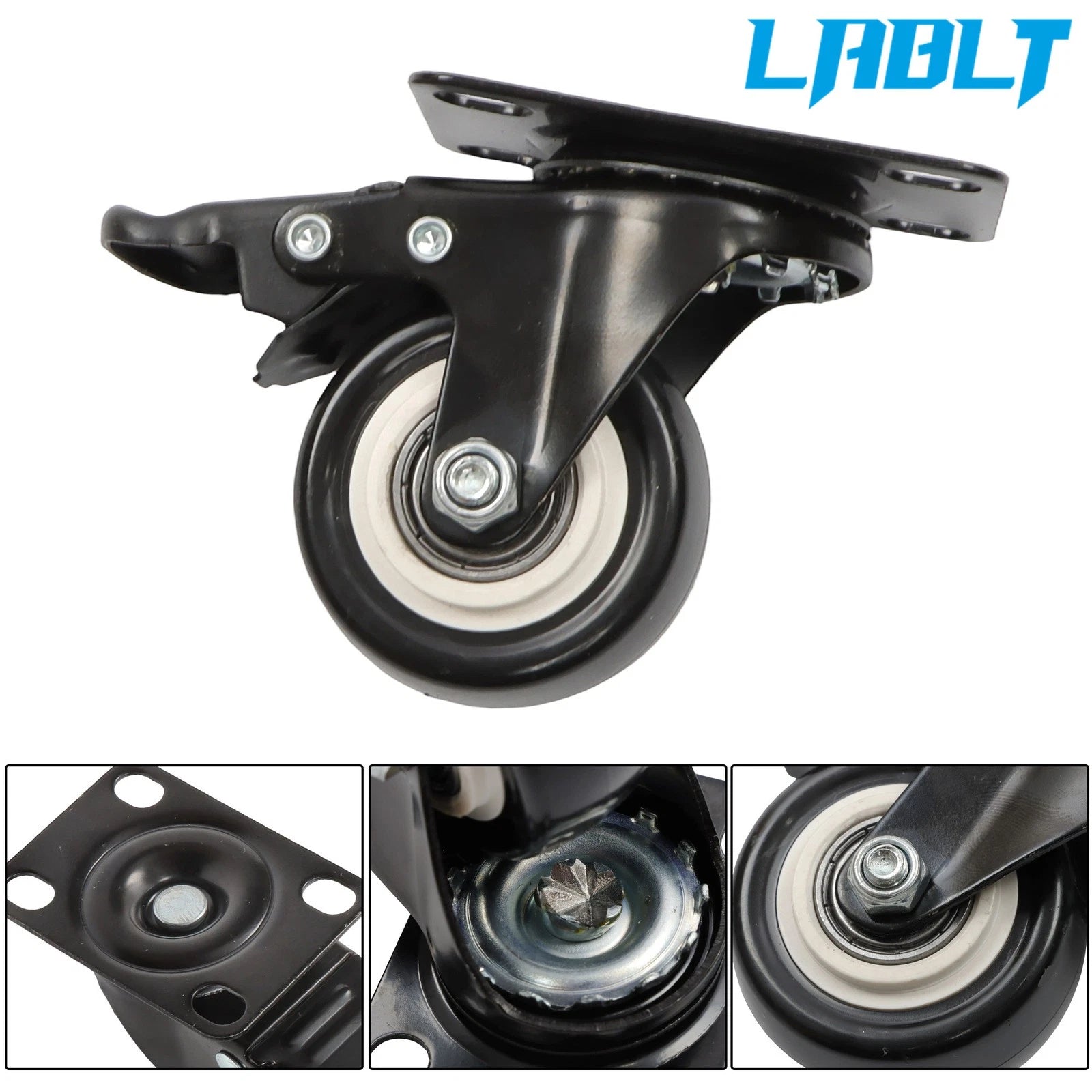 8pcs 2" Heavy Duty Locking Caster Wheels with Brake for Universal Use