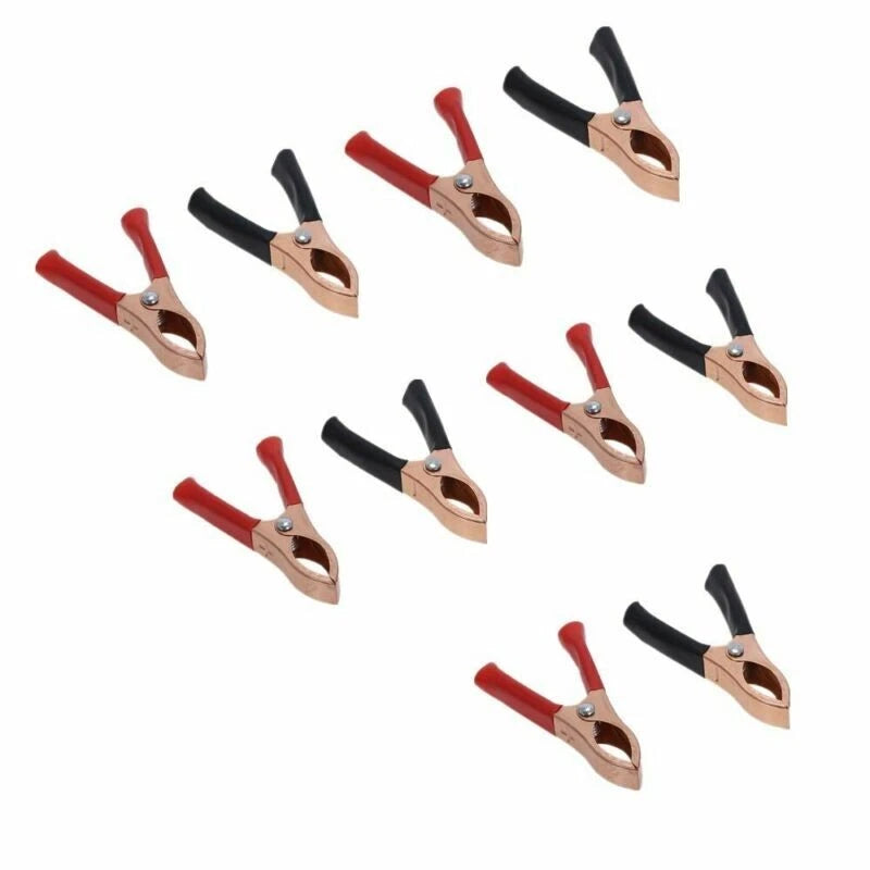 Set of 10 Aligator Clips for Vehicle Battery Testing