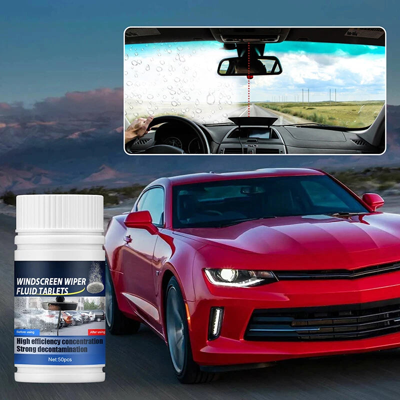 50Pcs Windshield Washer Fluid Tablets for Universal Use