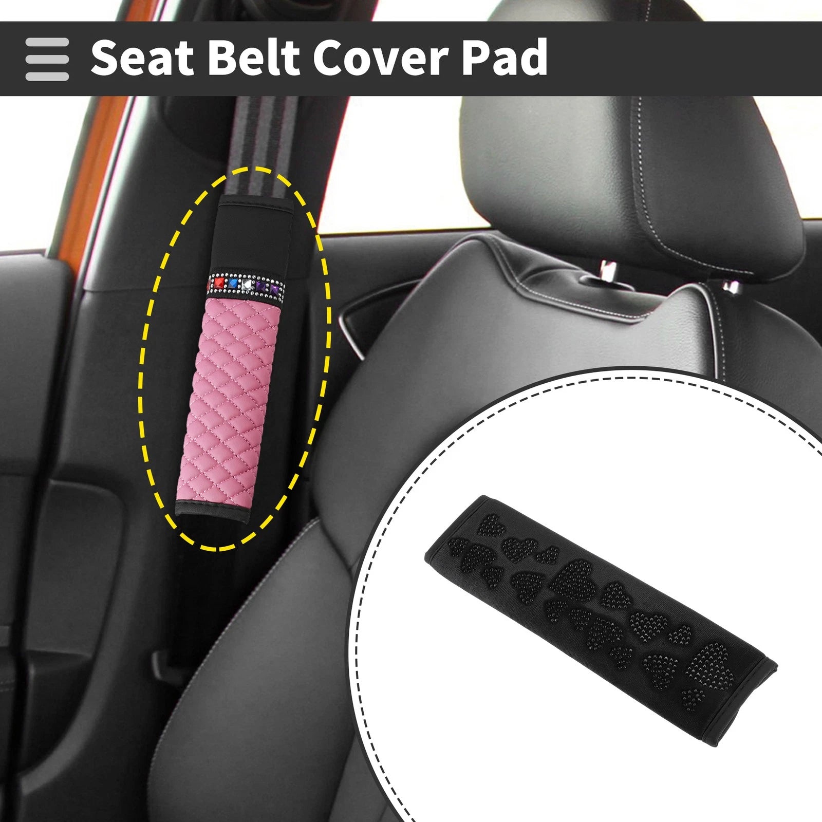 Seat Belt Cover Pad for Universal Fit (23cm)