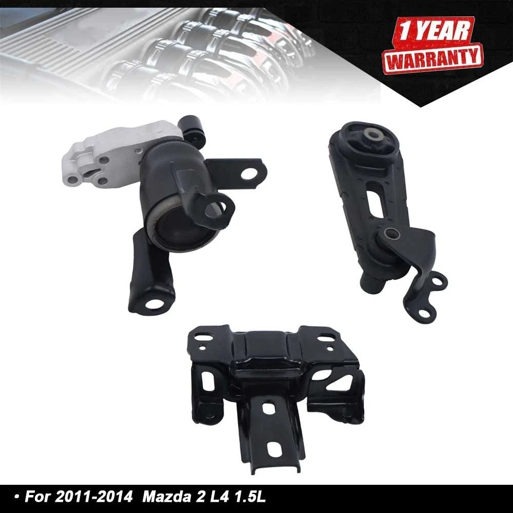 3PCS Engine & Trans & Torque Mount Set for Mazda 2 (2011–2014)