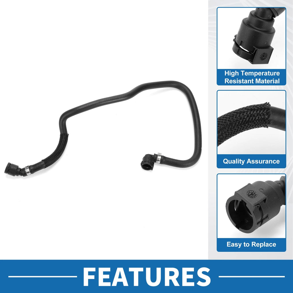 Radiator Hose Replacement for BMW 530e (2018–2020) Rubber Black 1 Piece