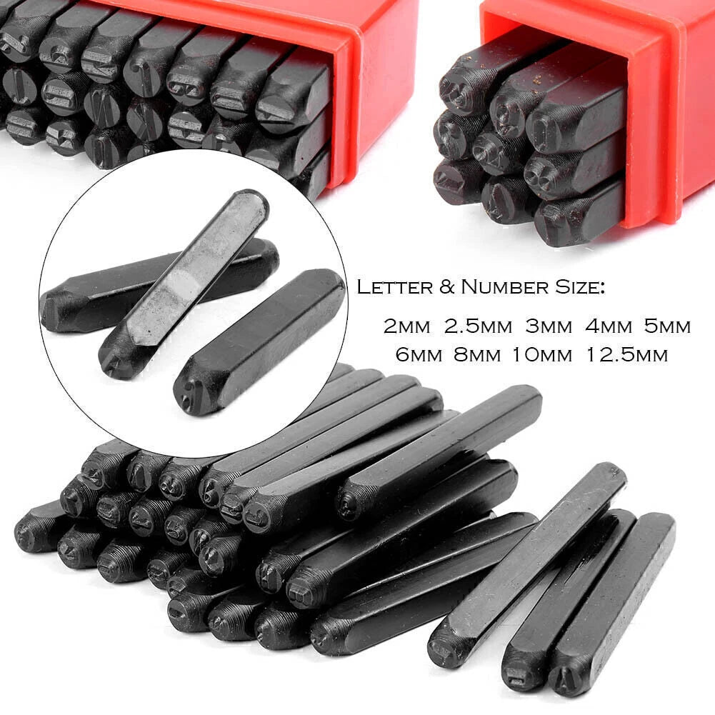 9 Arabic Numerals & 27 Capital Letter Stamps for Leather Work Tools